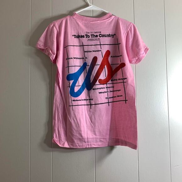 1983 WILLIE NELSON WAYLON JENNINGS HANK WILLIAMS ALABAMA US Festival tee shirt L - Picture 6 of 7